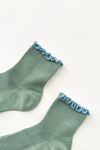 Load image into Gallery viewer, The Petite Ruffle Sock: Sea Glass / Powder Blue