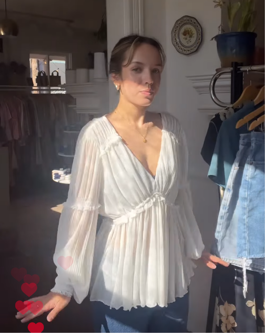 White FP Blouse [M]