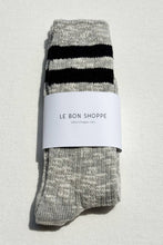 Load image into Gallery viewer, Cottage Varsity Socks: Ht. Grey Varsity