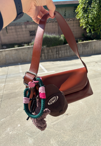 Rope Bag Charm with Heart: Green