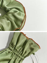 Load image into Gallery viewer, "Maxi Flower" Double-Layer Oversized Silk Scrunchie - Martini Olive