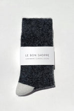 Load image into Gallery viewer, Classic Cashmere Socks: Charcoal Melange