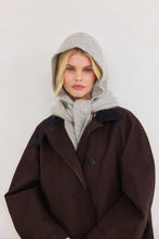 Load image into Gallery viewer, The Alpaca Hooded Scarf - Dark Coffee - FW26