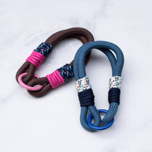 Load image into Gallery viewer, Rope Bag Charm: Brown/Pink