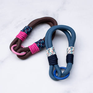 Rope Bag Charm: Brown/Pink