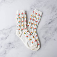 Load image into Gallery viewer, Kate Floral Socks: Ivory