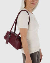 Load image into Gallery viewer, Small Recycled Leather Bowler Bag - Mahogany