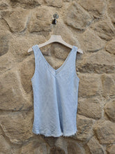 Load image into Gallery viewer, Linen Tank Top: Celeste