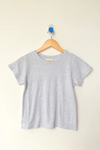Pointelle Babe Tee - Icy Grey