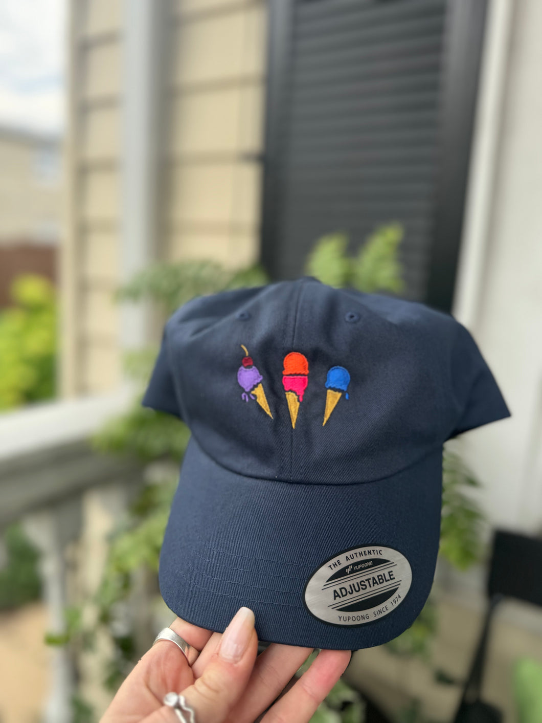 Navy Cherry On Top Dad Hat