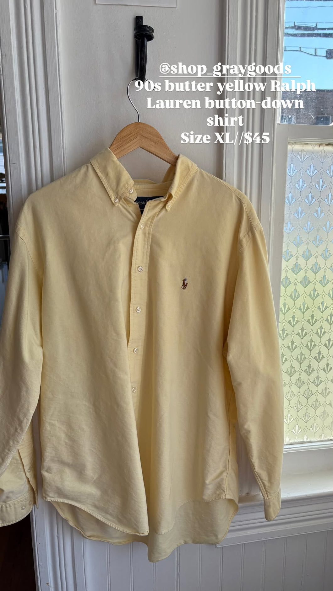 GG 90's Butter Yellow RL BD Shirt [XL]