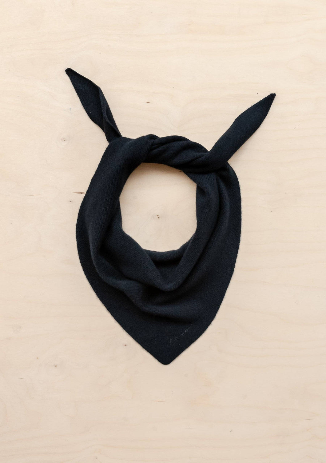 Merino Triangle Scarf in Black