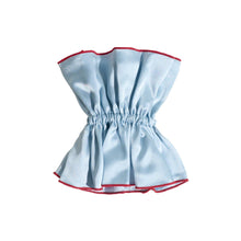 Load image into Gallery viewer, "Maxi Flower" Double-Layer Oversized Silk Scrunchie - Pastel Blue