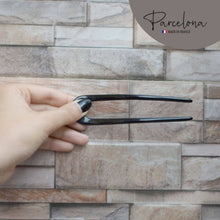 Load image into Gallery viewer, Set of 2 French Hair Pins: Black