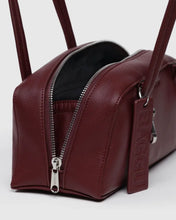 Load image into Gallery viewer, Small Recycled Leather Bowler Bag - Mahogany