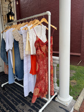 Load image into Gallery viewer, OB 00s Orange Sequin Beaded Silk Dress [S]