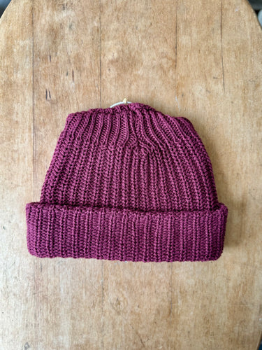 Cotton Watch Cap - Burgundy