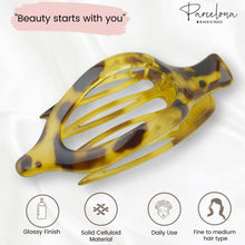 Load image into Gallery viewer, French Large Slide-In Hair Claw: Light Tortoise Shell