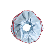 Load image into Gallery viewer, "Maxi Flower" Double-Layer Oversized Silk Scrunchie - Pastel Blue
