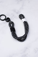 Load image into Gallery viewer, Rope Bag Charm with Heart Charm: Black