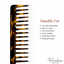 Load image into Gallery viewer, French Wide Tooth Comb: Tortoise Shell