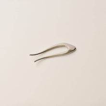 Load image into Gallery viewer, Short U-Shaped Metal Hair Stick | Silver