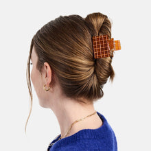 Load image into Gallery viewer, Midi Box Claw in Caramel Plaid