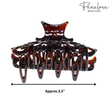 Load image into Gallery viewer, Parcelona French Beau Medium Black Jaw Hair Claw Clip Clutcher Clamp: Tortoise Shell