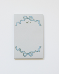 Blue Ribbon Bow Notepad