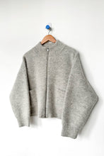 Load image into Gallery viewer, Alpaca Zip Front Jacket - Light Grey