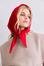 Load image into Gallery viewer, Merino Wool Triangle Scarf (S) - Cherry Plum