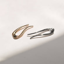 Load image into Gallery viewer, Short U-Shaped Metal Hair Stick | Silver