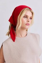 Load image into Gallery viewer, Merino Wool Triangle Scarf (S) - Cherry Plum