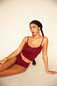 Scoop Back Cami - Bordeaux