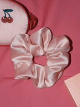 Load image into Gallery viewer, "Silken Hair" Silk Scrunchie Hair Tie - Peach