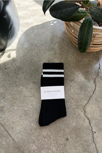 Extended Boyfriend Socks - Noir