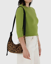 Load image into Gallery viewer, Small Nylon Crescent Bag - Leopard