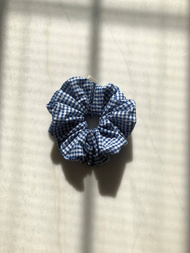 XL GINGHAM SCRUNCHIES: BLUE