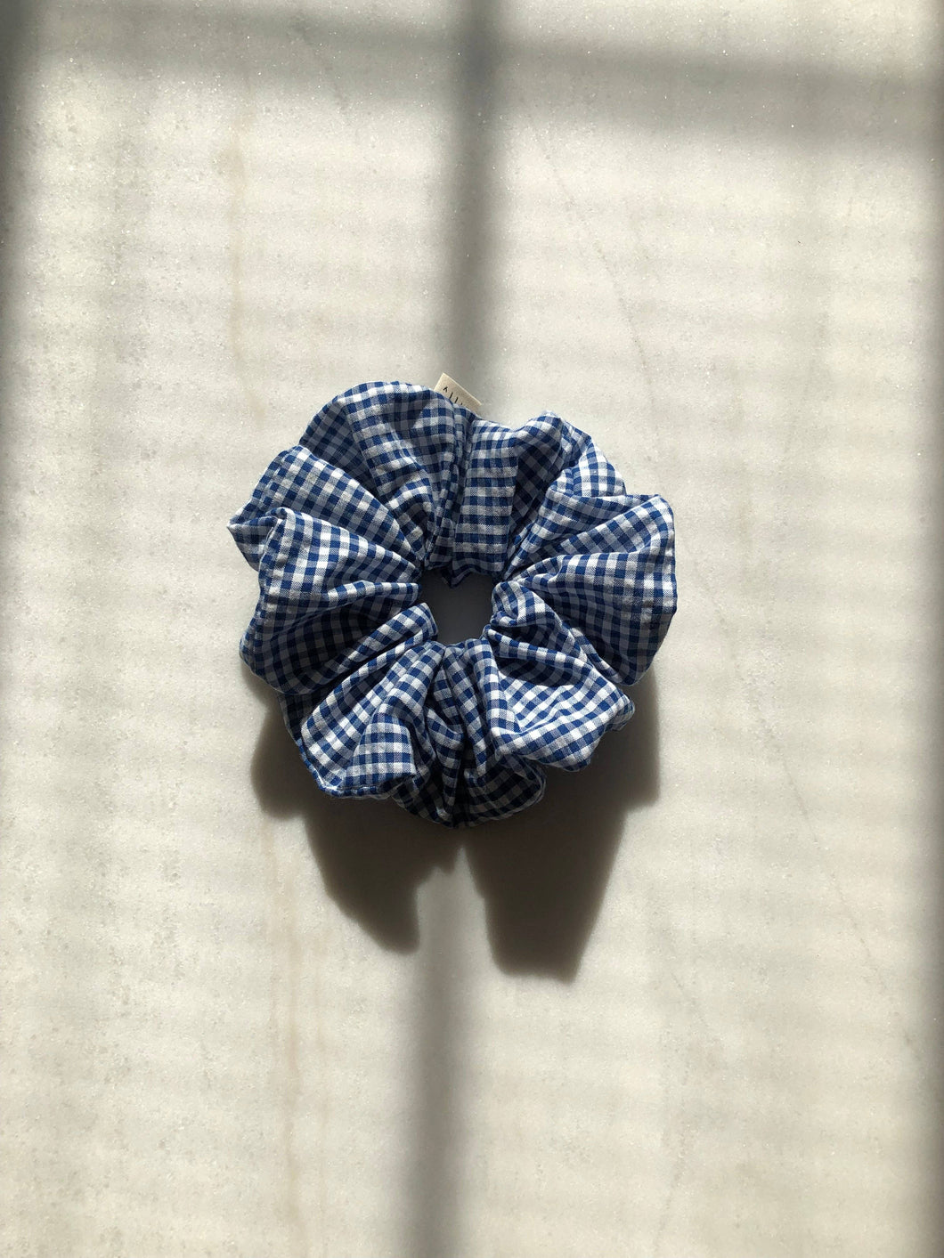 XL GINGHAM SCRUNCHIES: BLUE