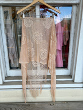 Load image into Gallery viewer, VTG Cream Lace Shawl