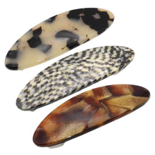 Load image into Gallery viewer, French Oval Hair Barrette: Set of 3