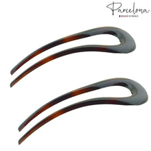 Load image into Gallery viewer, Set of 2 French Curved Hair Pin: Tortoise Shell