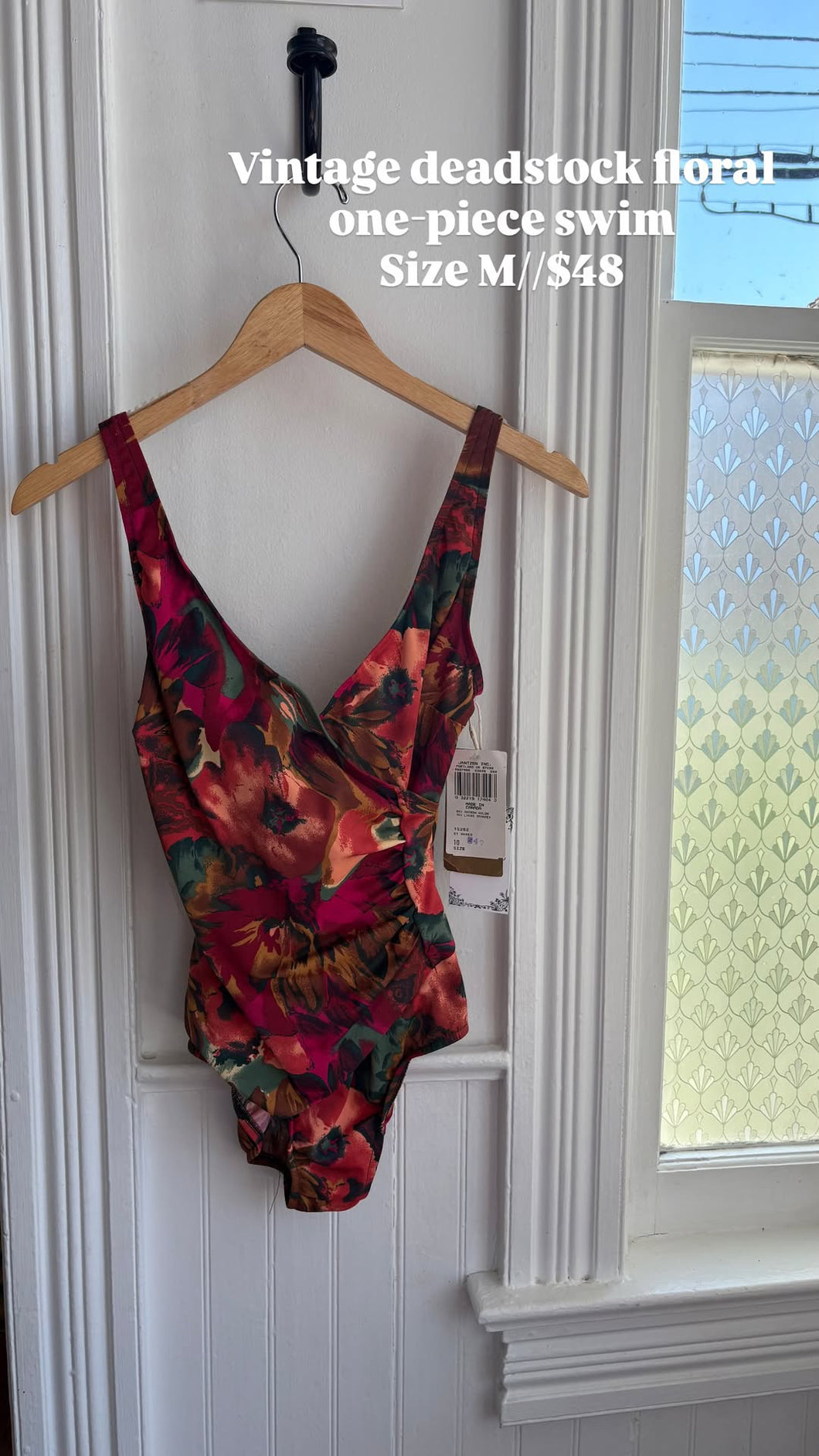 VTG Dstck Floral One-piece Swim [M]