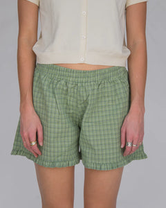 The Boxer Short - Light Green Plaid
