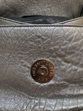 Load image into Gallery viewer, YVES SAINT LAURENT Silver Leather + Mesh Strap Bag