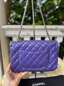 CHANEL Lambskin 2.55 Reissue 227 Flap Purple