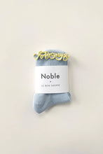 Load image into Gallery viewer, The Petite Ruffle Sock: Baby Blue / Butter