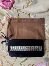 Load image into Gallery viewer, GUCCI 00&#39;s Black Silk Crystal Front Beaded Evening Bag Clutch
