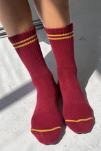 Load image into Gallery viewer, Boyfriend Socks: Cardinal