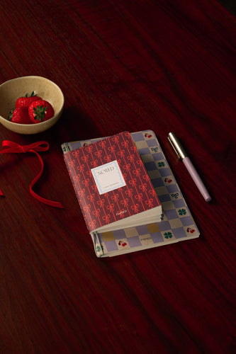 Checkerboard & Bows Softcover Notebook Set of 2 - A5 & A6